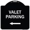 Signmission Valet Parking with Left Arrow Heavy-Gauge Aluminum Architectural Sign, 18" x 18", BW-1818-22750 A-DES-BW-1818-22750 - alternate 1